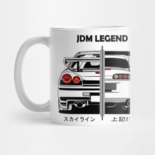 JDM Legend Toyota Supra and Nissan GTR R34 Mug